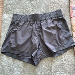 Gray athleta running shorts